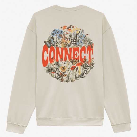 NWT LONELY GHOST Connect Flowers Crewneck Sweater - Picture 2 of 2
